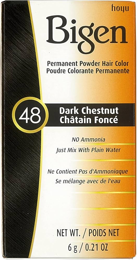 Bigen Permanent Powder Hair Color, Dark Chestnut Chatain Fonce