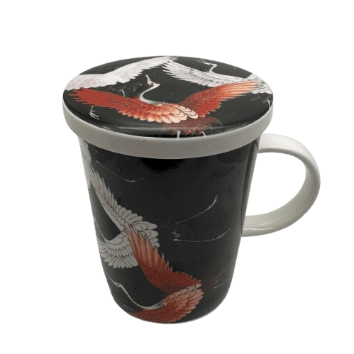 Tea Mug with Filter Crane Black