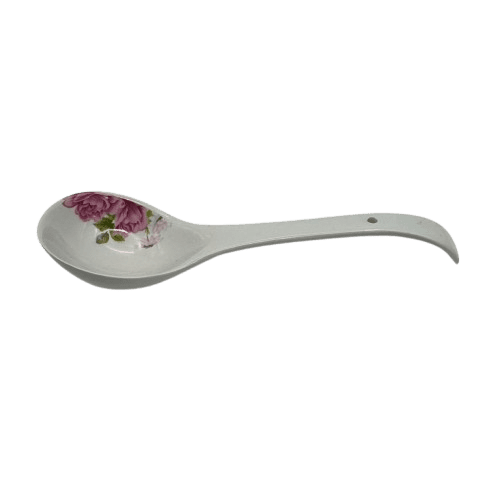 Porcelain Spoon With Flower Design