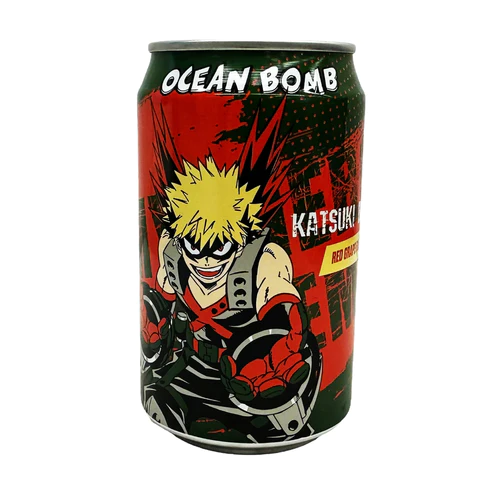 Ocean Bomb My Hero Academia Sparkling Water Red Grape Flavor
